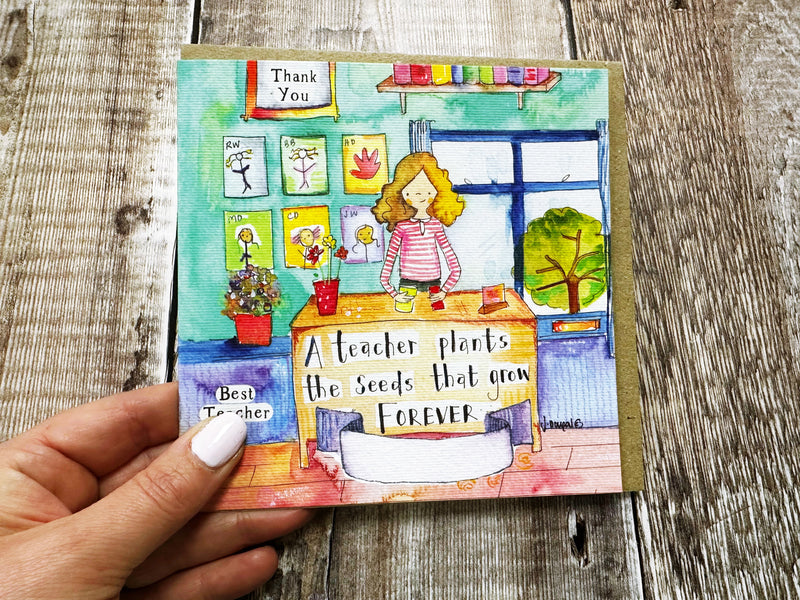 A Teacher Plants the Seeds Card - Personalised