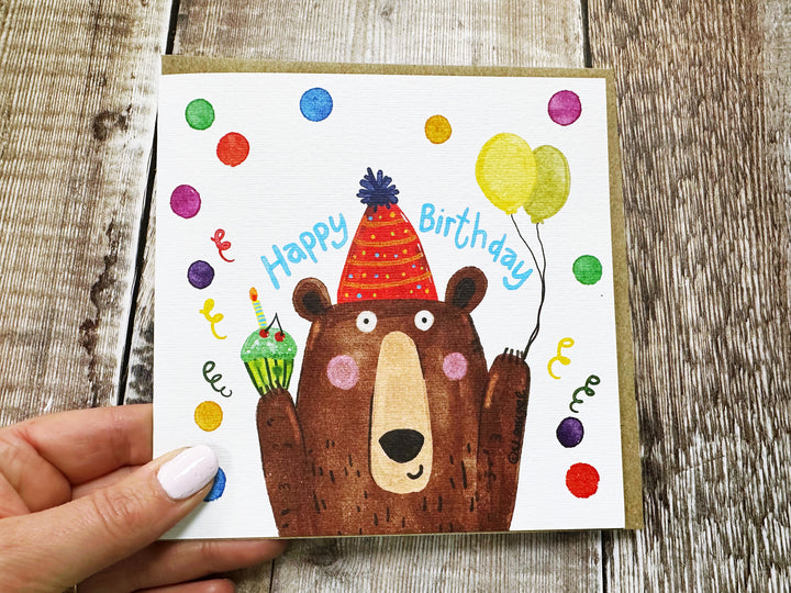 Birthday Bear Card - Personalised