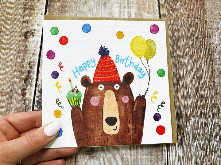 Birthday Bear Card - Personalised