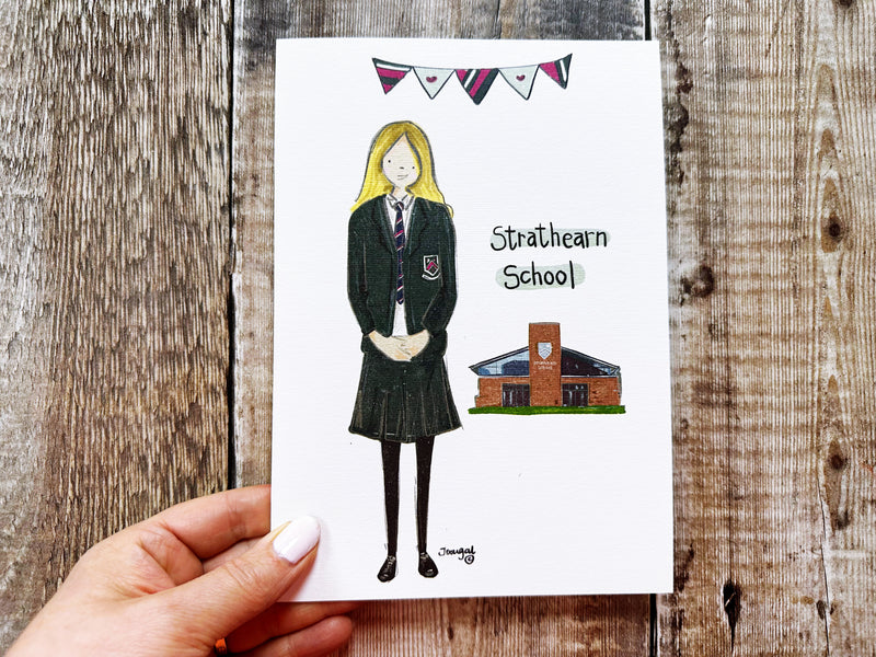 A5 Secondary School Personalised Card/Print