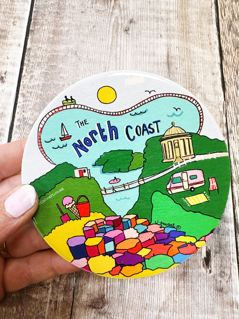 The North Coast Round Ceramic Coaster
