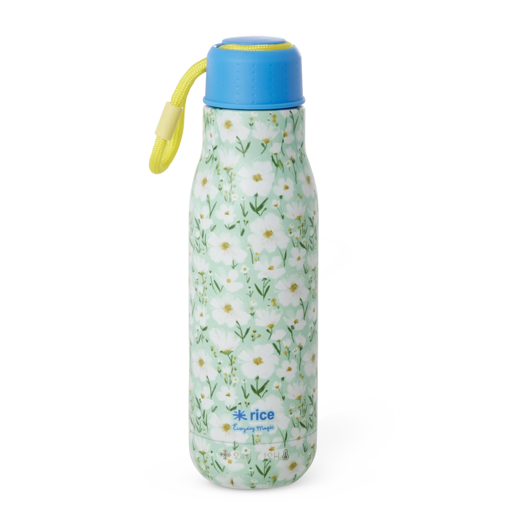 Rice by Rice Stainless Steel Drinking Bottle - Mint - Summer Bloom - Giftbox