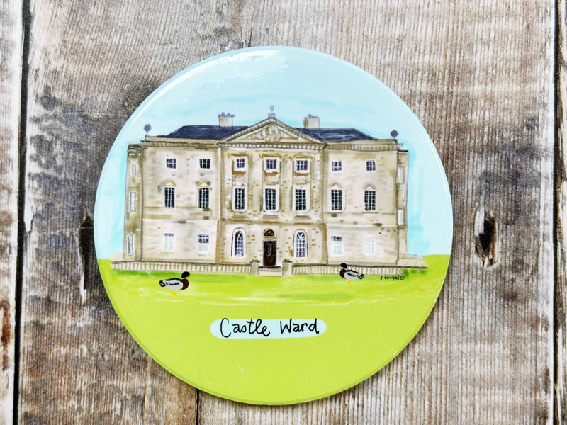 Castle Ward Co Down Northern Ireland Round Ceramic Coaster