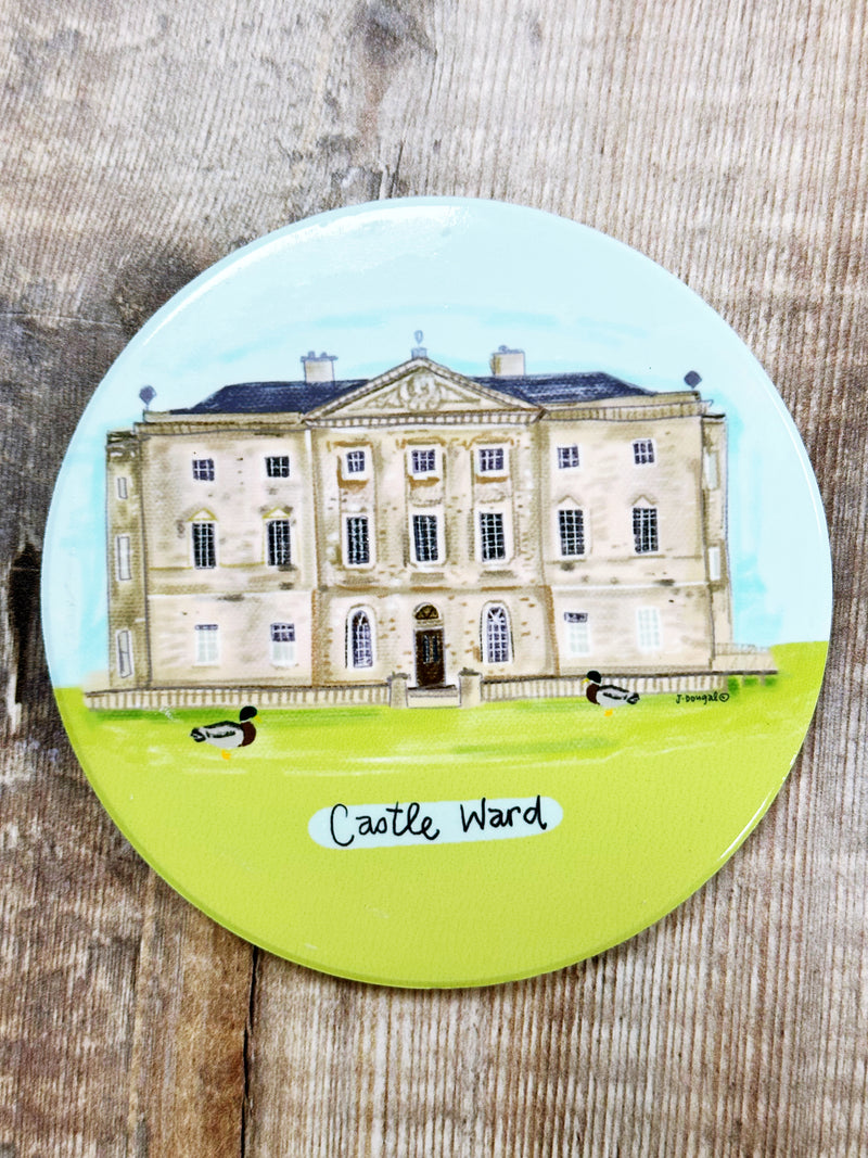 Castle Ward Co Down Northern Ireland Round Ceramic Coaster