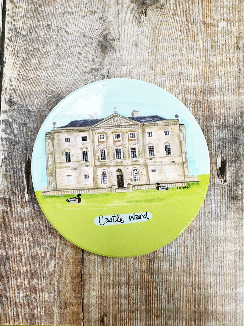 Castle Ward Co Down Northern Ireland Round Ceramic Coaster