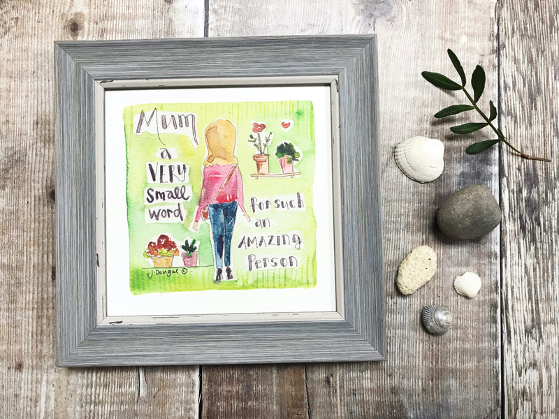Little Framed Print "Mum" can be personalised