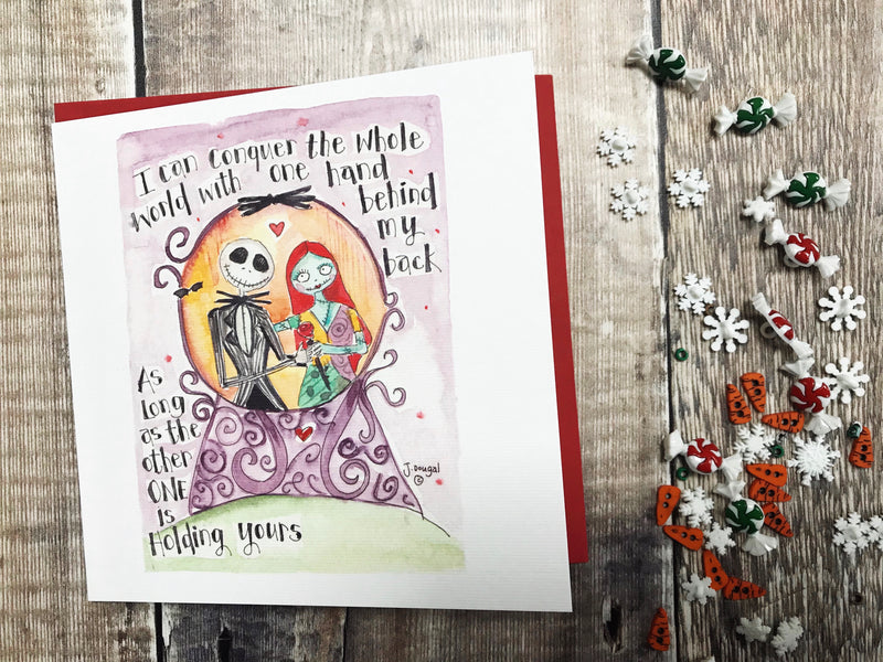 "With your hand in mine" Card - Personalised