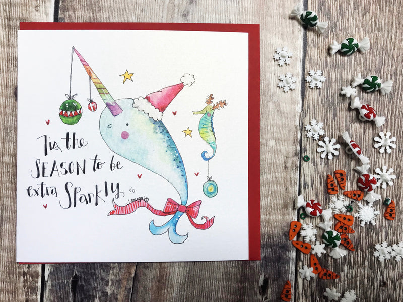 "Little Narwhal" Christmas Card - Personalised