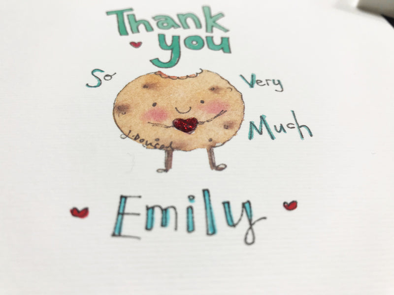 Thank you Cookie Card - Personalised