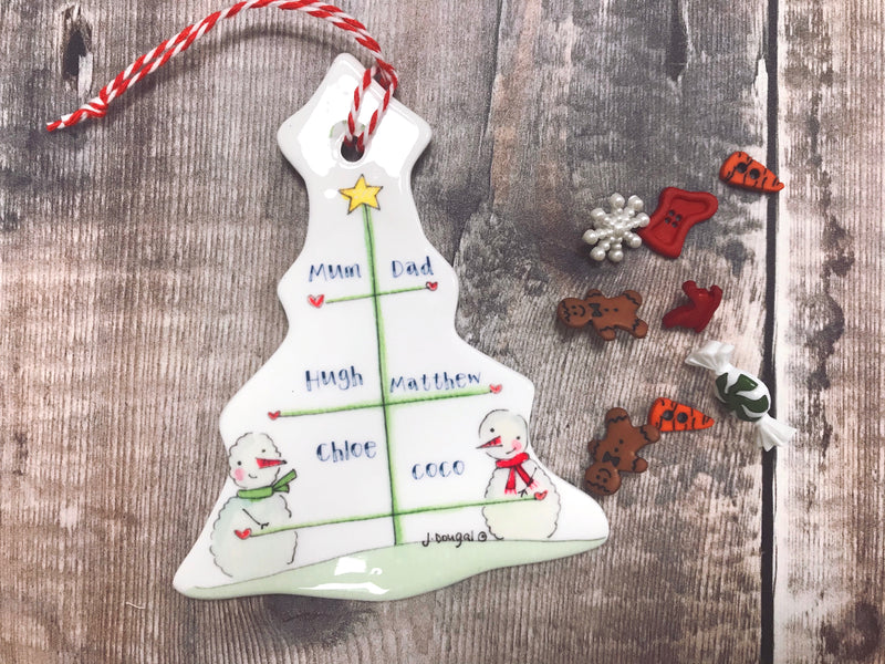 Christmas Family Tree Ceramic Tree
