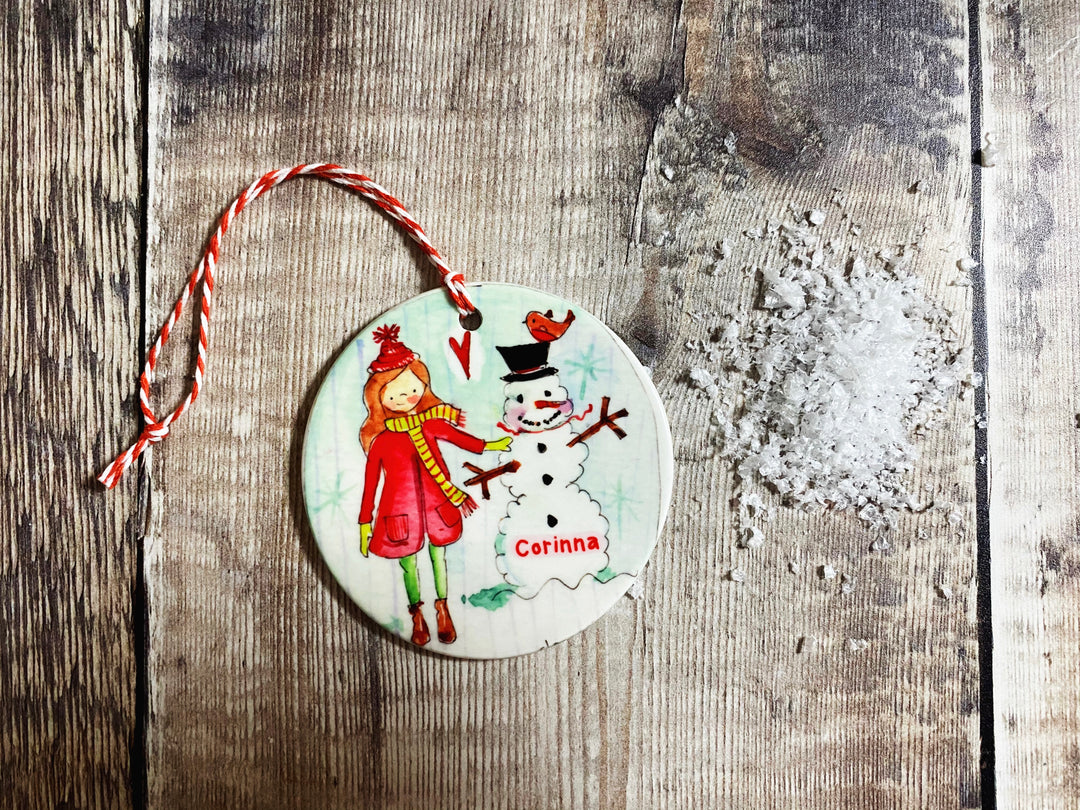 Little Girl Ceramic Bauble