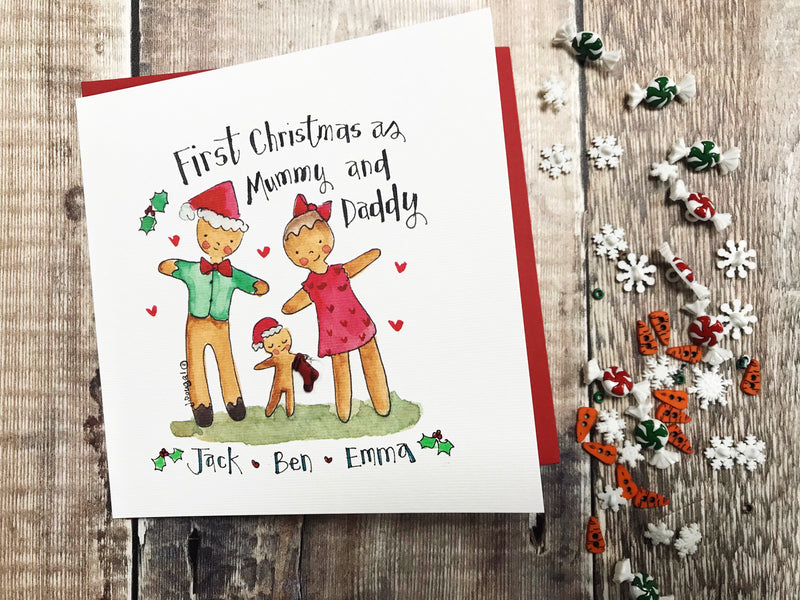 "First Christmas as Mummy and Daddy" Christmas Card - Personalised