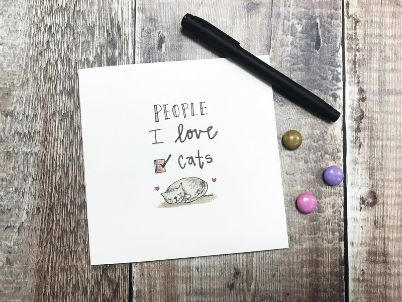 People I love, Cats Card - Personalised
