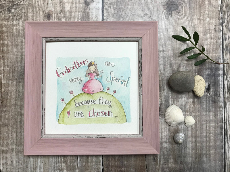 Framed Print "Godmother" can be personalised