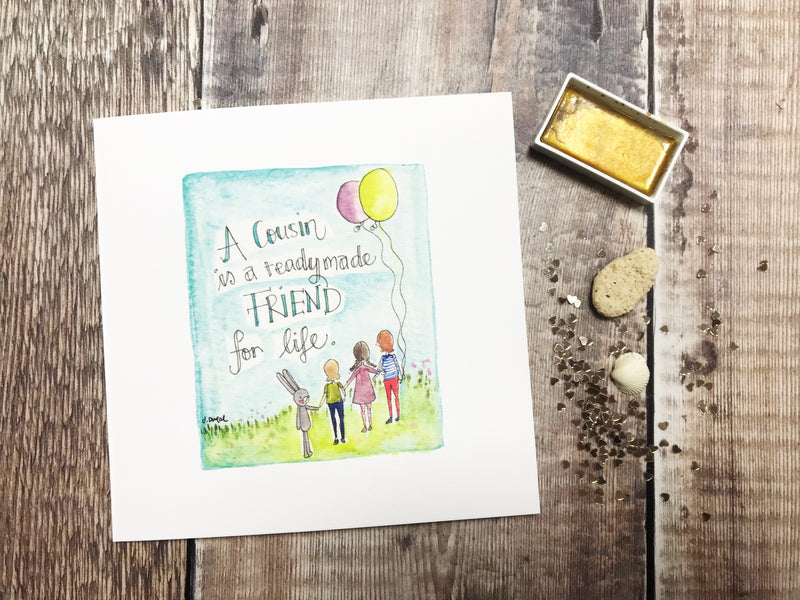Cousin Readymade Friend Card - Personalised