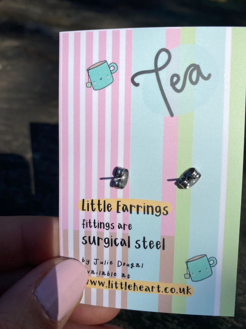 Little Lovely Tea Earrings Hypoallergenic