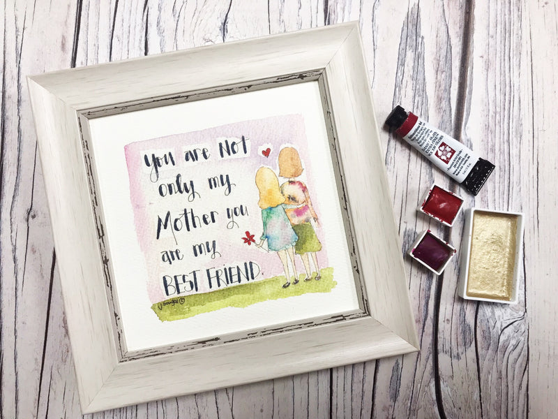 Framed Print "Not Only my Mother" can be personalised