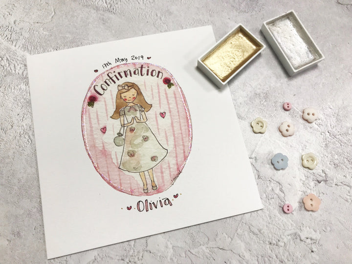 Girl Confirmation Card - Personalised