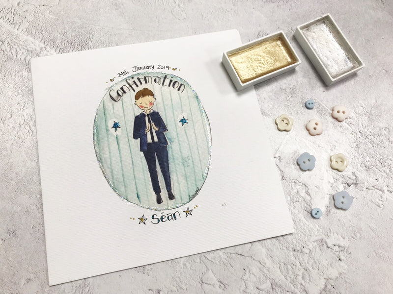 Boy Confirmation Card - Personalised