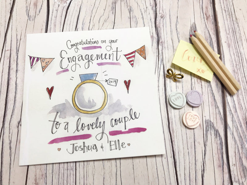 Engaged Text Card- Personalised