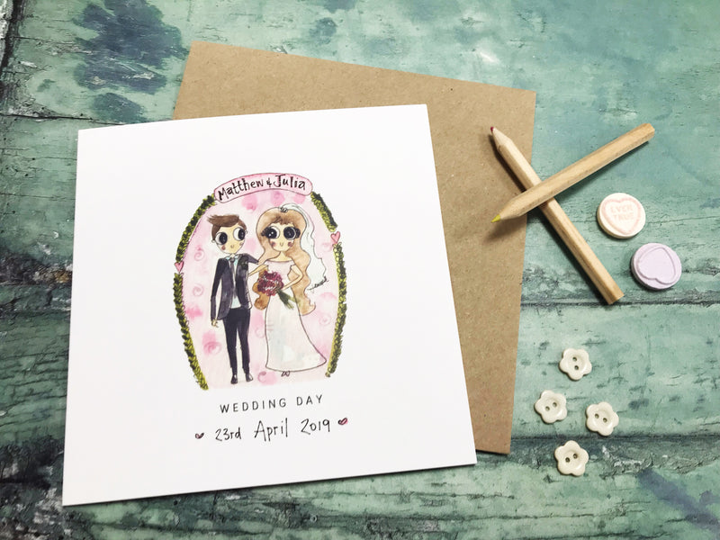 Bride and Groom Card- Personalised