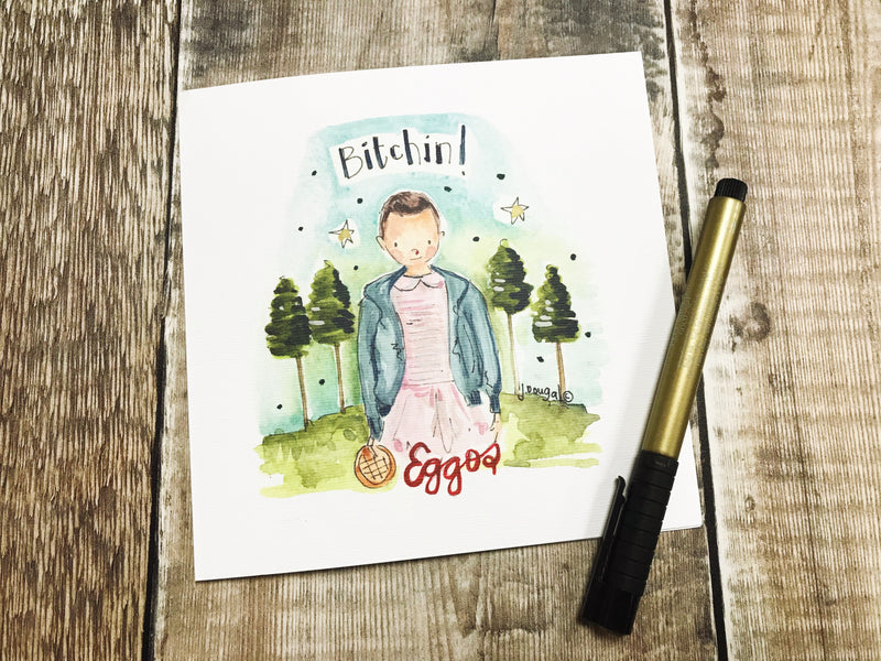 Stranger Things Eleven Bitchin! Card - Personalised