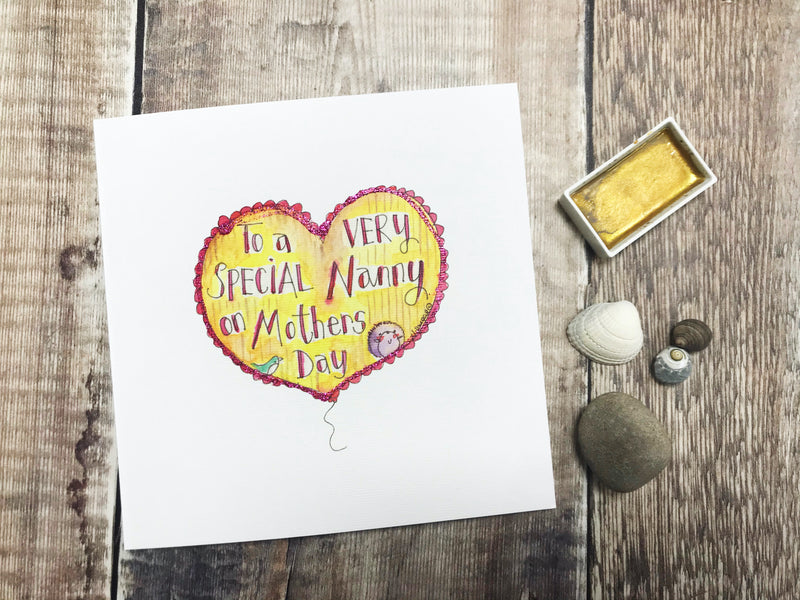 "To a very Special Nanny on Mothers Day" Card - Personalised