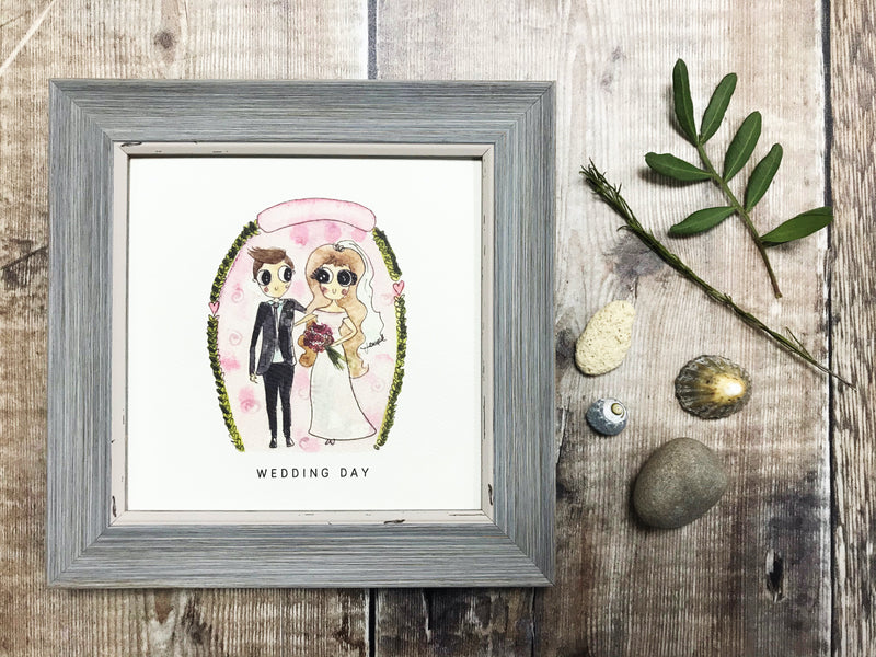Framed Print "Bride and Groom" can be personalised
