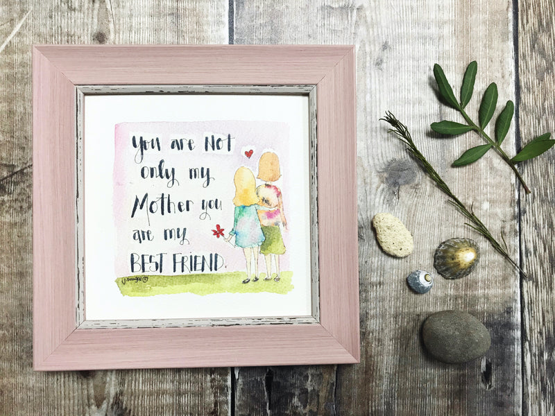 Little Framed Print "Mum BFF" can be personalised