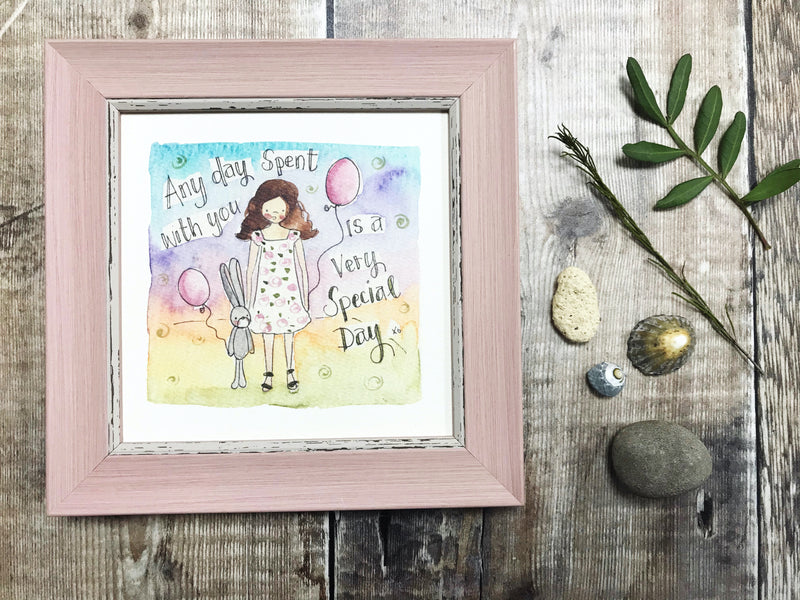 Framed Print "Any Day Spent with You" can be personalised