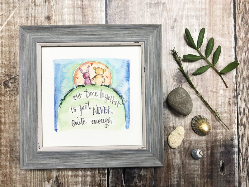 Little Framed Print "Our time Together" can be personalised