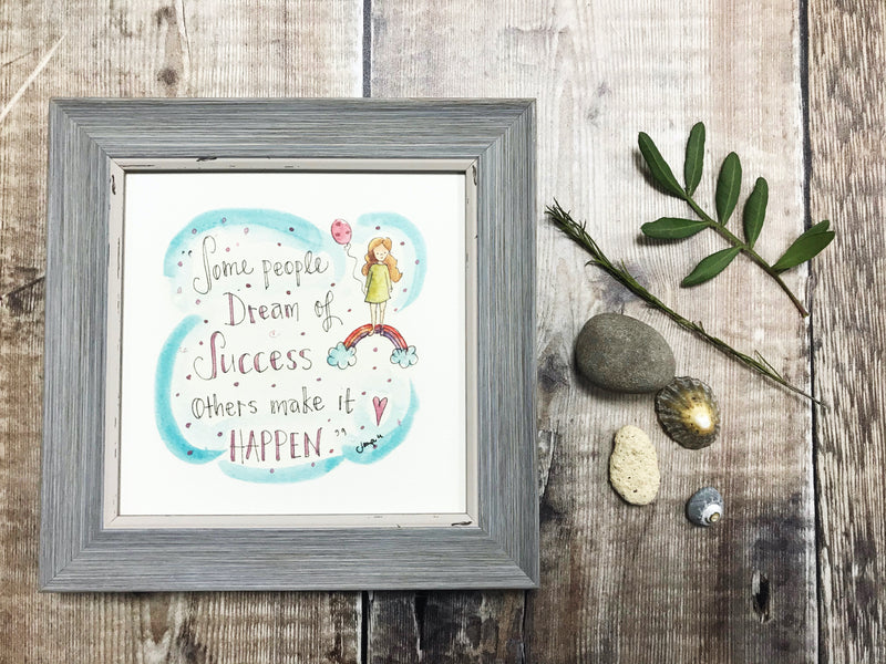 Framed Print "Dream of Success" can be personalised