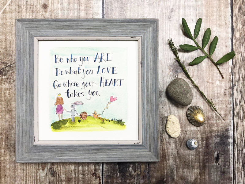 Framed Print "Be Who You Are" can be personalised