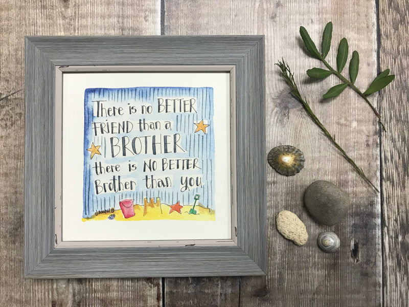 Framed Print "Brother, no better Friend" can be personalised