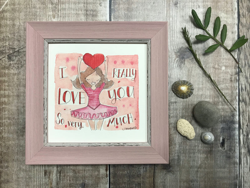Framed Print "I Love You" can be personalised