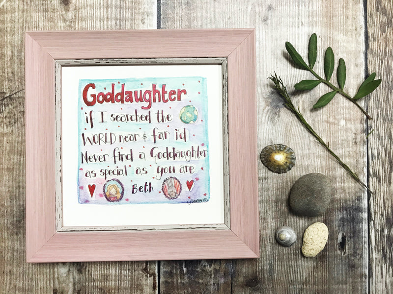 Framed Print "Goddaughter" can be personalised