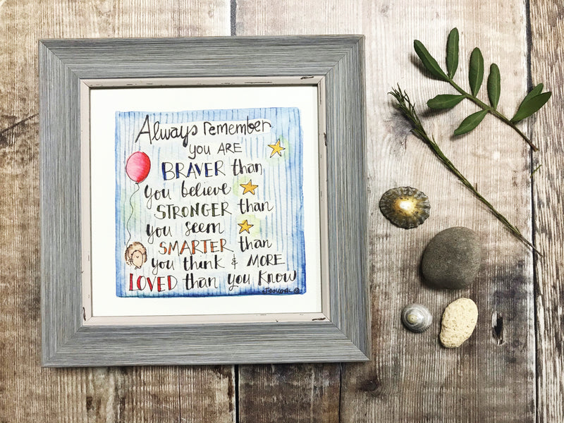 Framed Print "Always remember..." can be personalised