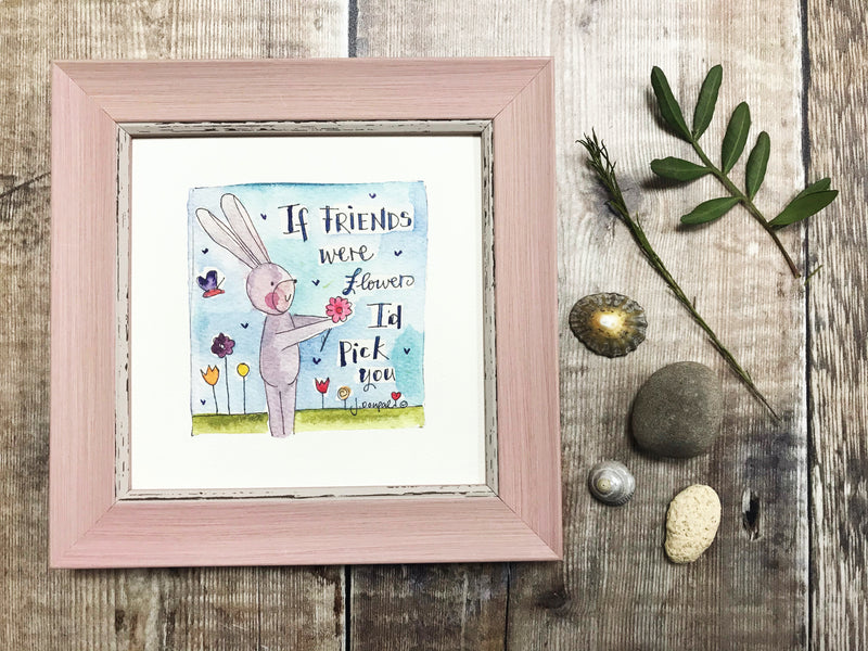 Framed Print "Friends are like Flowers" can be personalised
