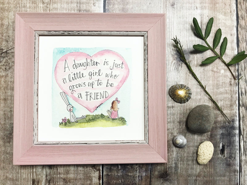Framed Print "A Daughter" can be personalised