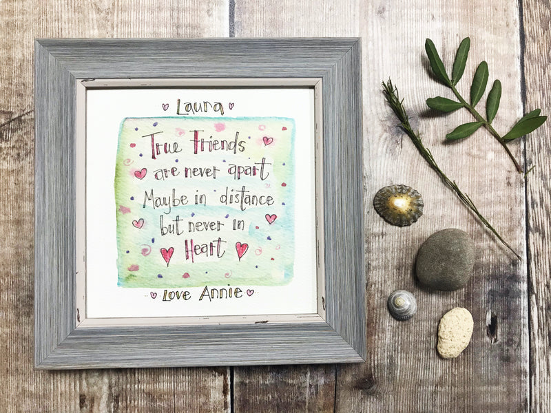 Framed Print "True Friends" can be personalised
