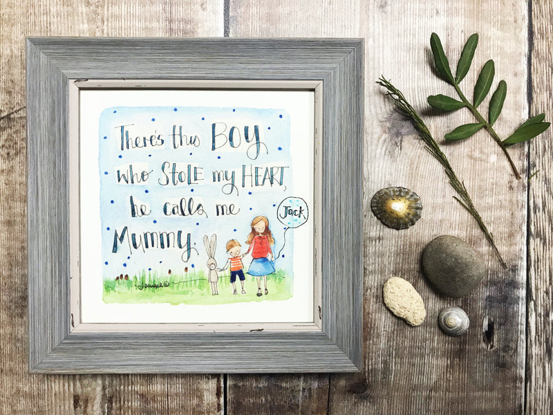 Framed Print "He calls me Mummy" can be personalised