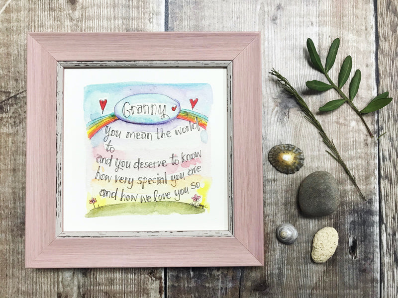 Framed Print "Granny" can be personalised
