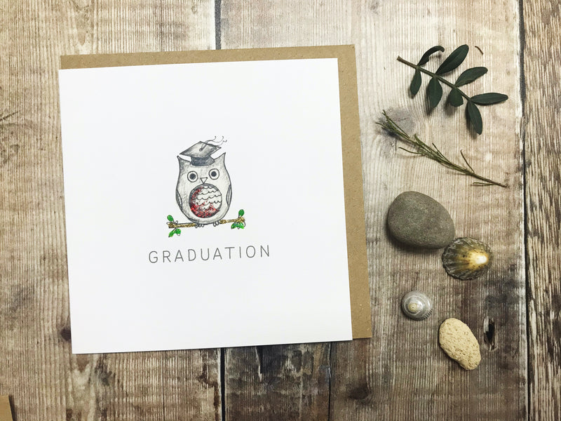 Graduation Owl Card - Personalised
