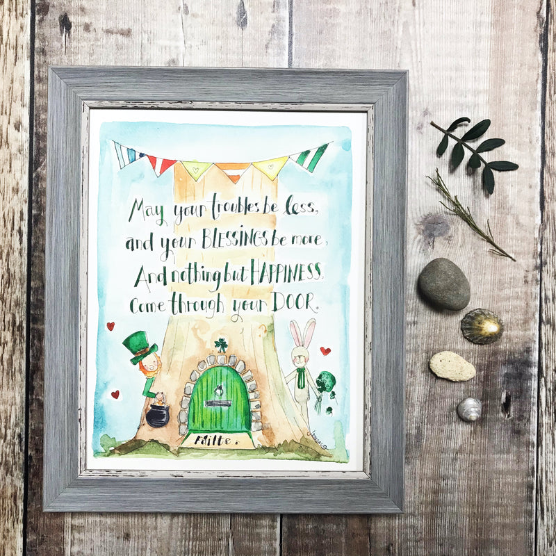 "May your troubles be less" Personalised Print