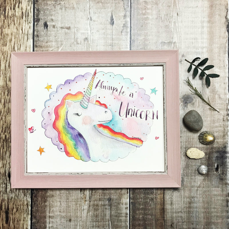 "Unicorns are Real" Personalised Print