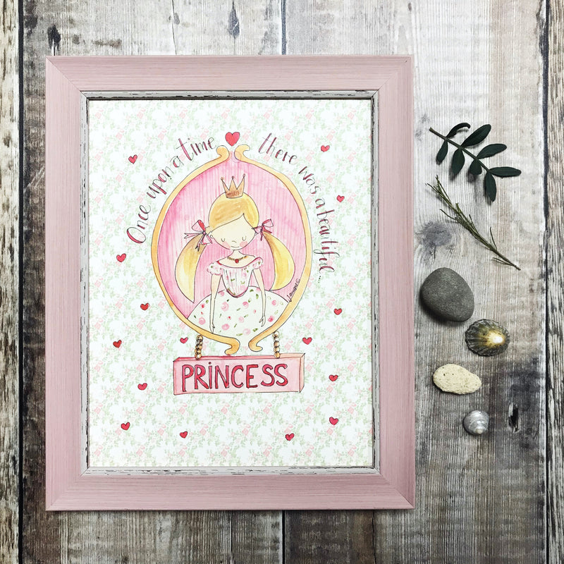 "Once Upon a Princess" Personalised Print