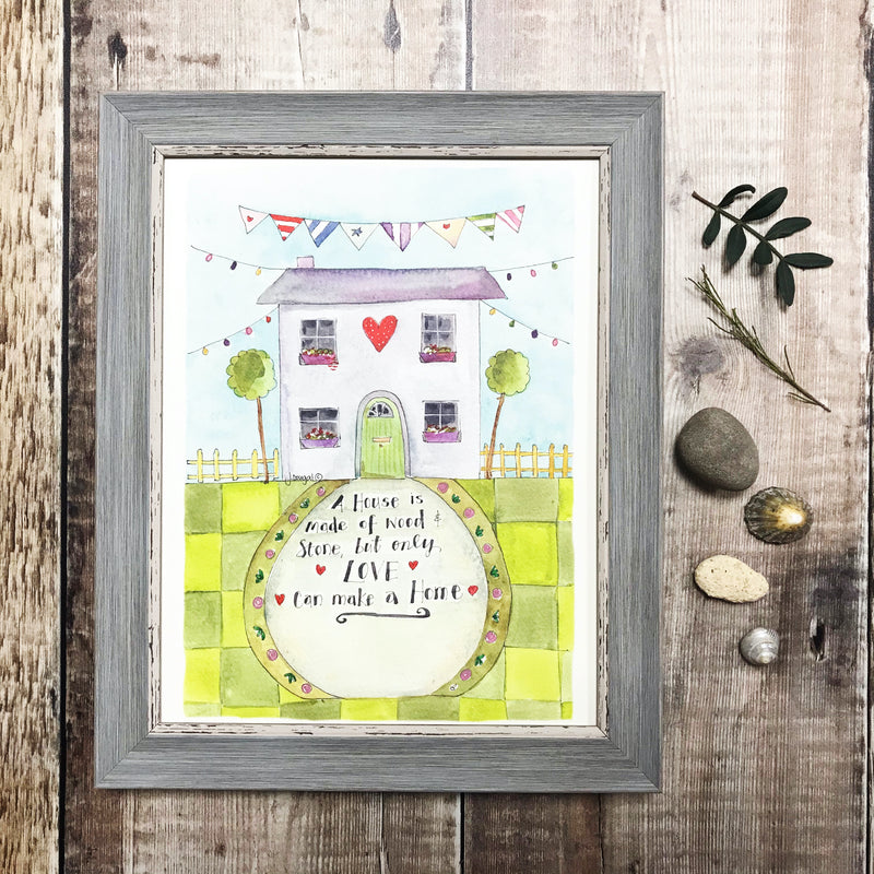 "Only Love can make a Home" Personalised Print