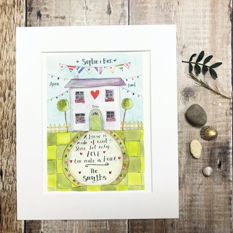 "Only Love can make a Home" Personalised Print