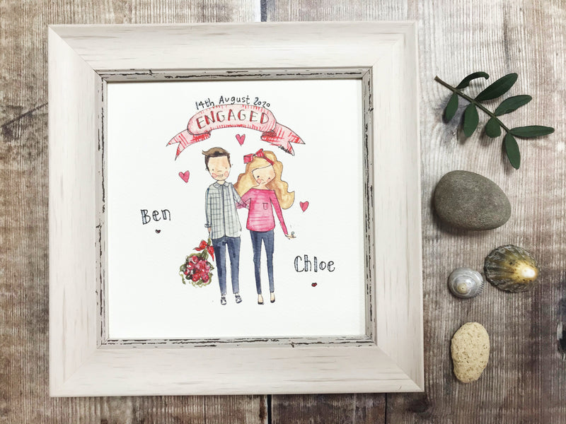 Little Framed Print "Little Couple" can be personalised