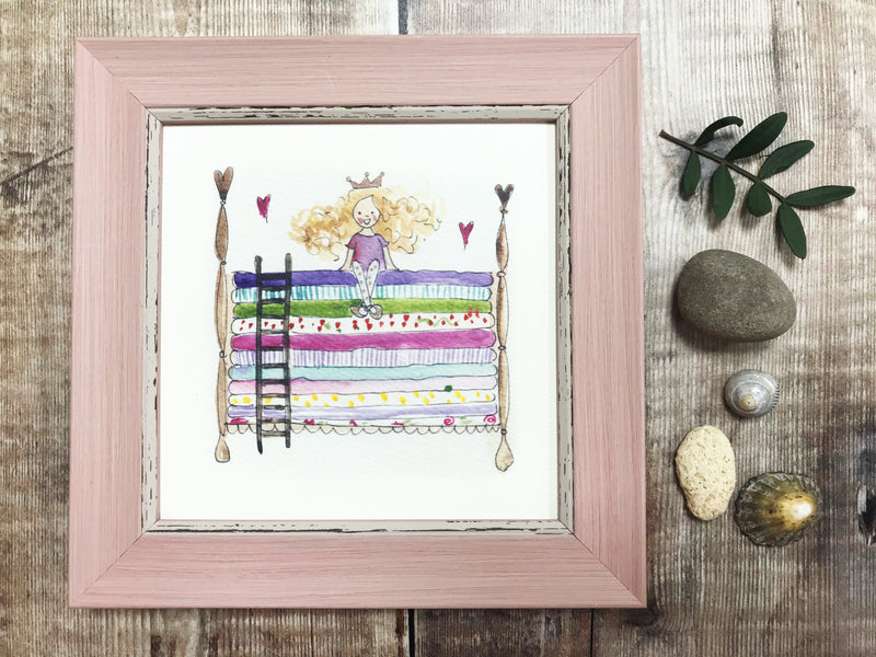 Little Framed Print "Princess and the Pea" can be personalised
